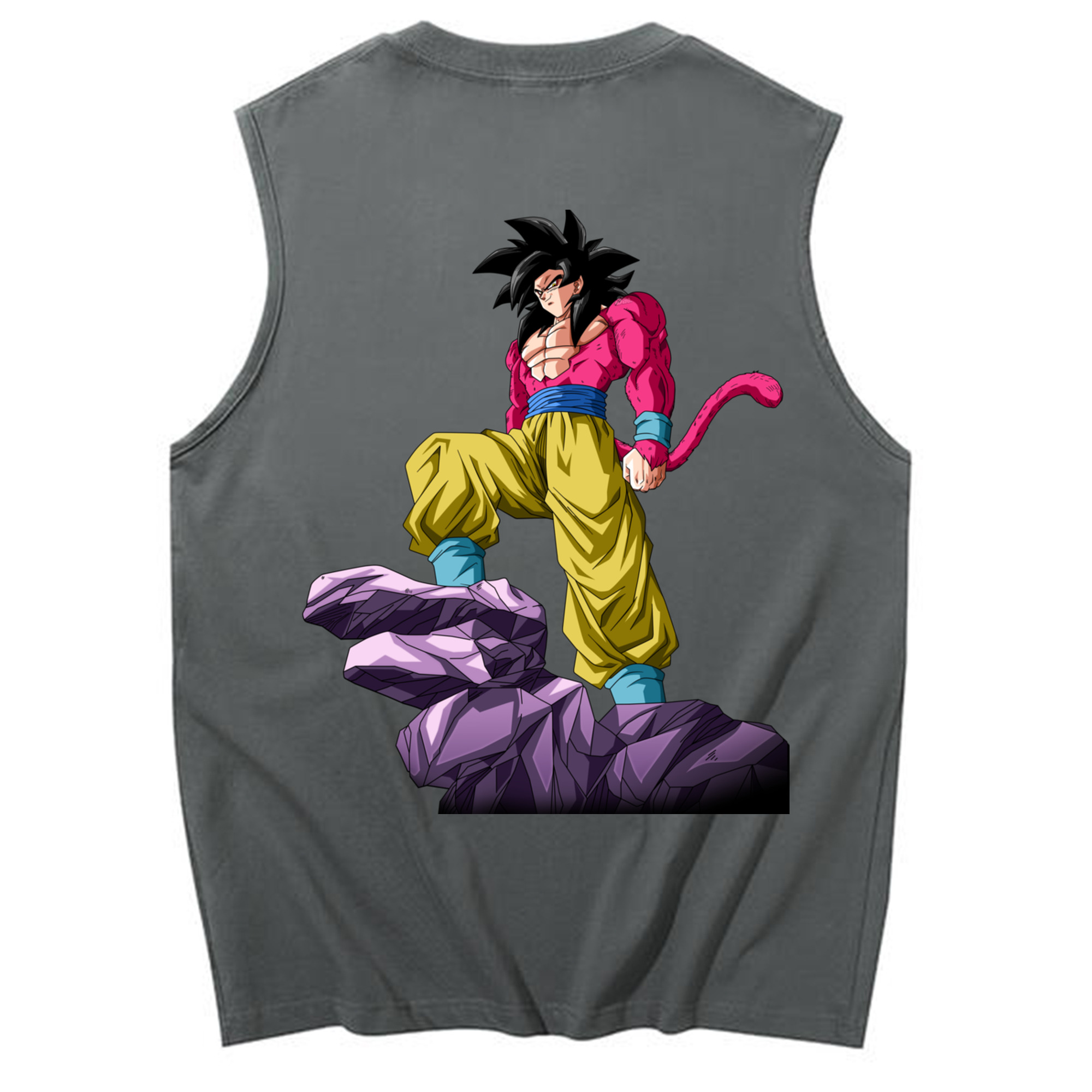 （画像用） ドラゴンボール 孫悟空（そん ごくう）Son Goku カカロット DRAGON BALL Kakarotto コットン100％タンクトップ（背面プリント）
